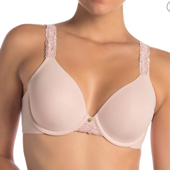 Natori Other - NWOT NATORI Body Double Lace Trim Contour Underwire Bra Light Pink 36DDD 736037